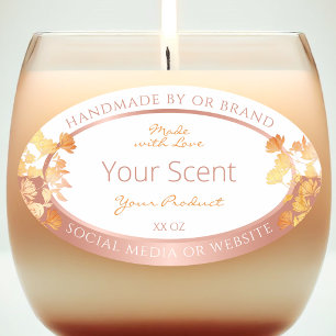 Classy Floral Product Labels White and Rose Gold