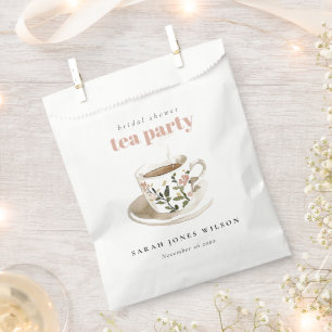 Classy Floral Tea Cup Bridal Shower Tea Party  Favour Bags
