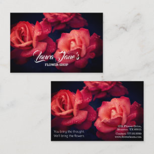 Classy Flower Shop Business Card