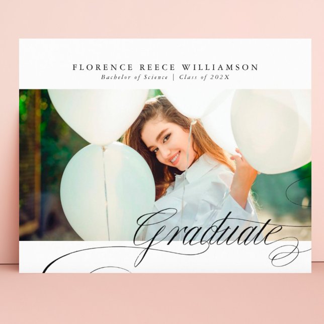 Classy Formal Calligraphy Photo College Graduation (Creator Uploaded)