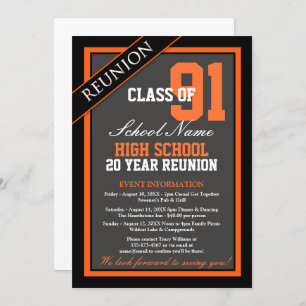 Classy Formal High School Reunion Invitation