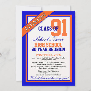 Classy Formal High School Reunion Invitation