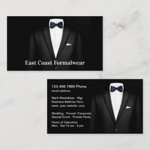 Classy Formalwear Business Cards