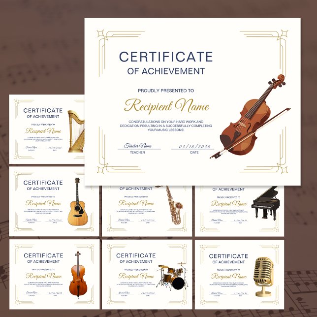 Classy Frame Violin Course Award Certificate  (Classy Frame Violin Course Award Certificate)
