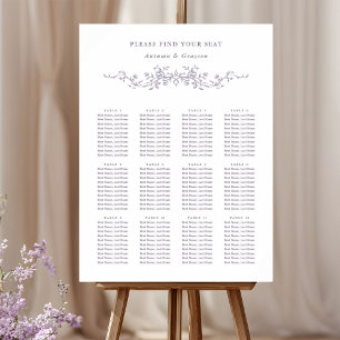 Classy French Lavender Wedding Seating Chart