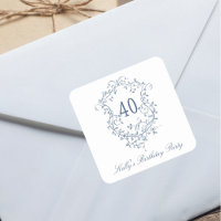 Classy French Victorian Blue 40th Birthday Party