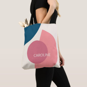 Classy Funky Midcentury Abstract Circles Pattern Tote Bag