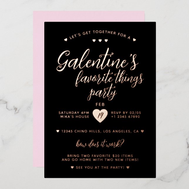 Classy Galentine's Favourite Things Party  (Front/Back)