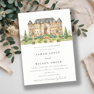 Classy Garden Chateau Manor Couples Shower Invite