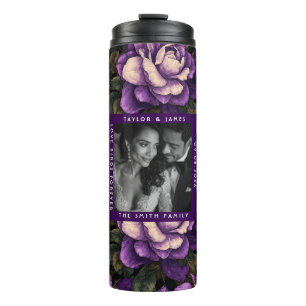 Classy Gardenias Themed Destination Wedding Thermal Tumbler