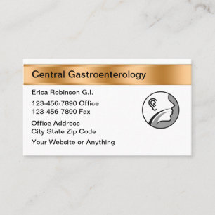 Classy Gastroenterologist Medical Business Cards