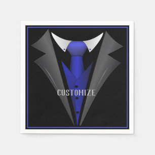 Classy Gentleman Blue Tie 2 Napkin