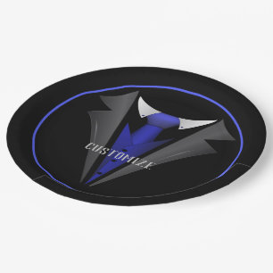 Classy Gentleman Blue Tie 2 Paper Plate