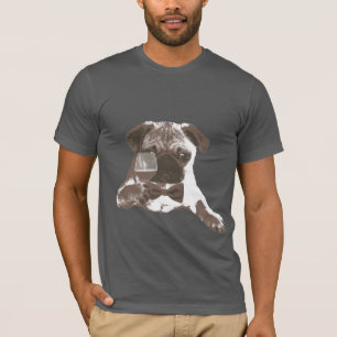 Classy Gentleman Pug Drinking Wine T-shirt
