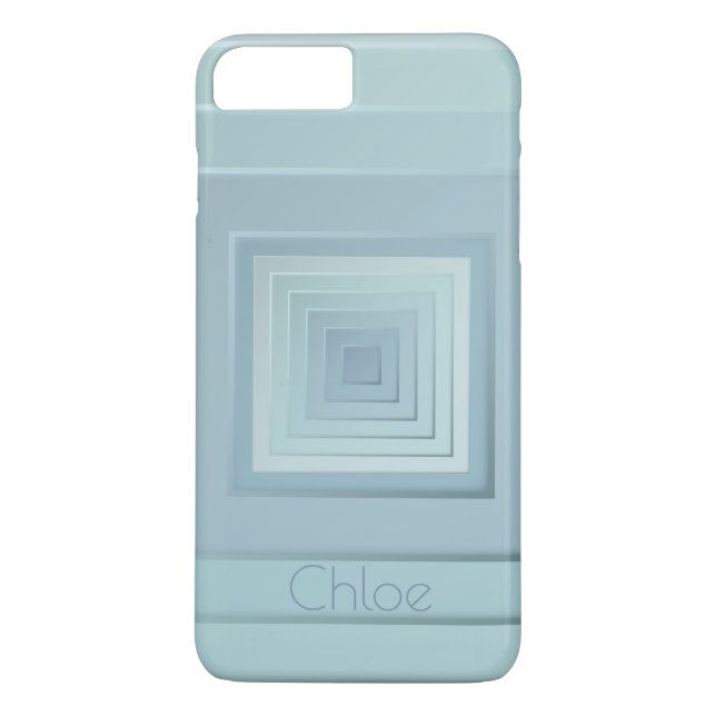 Classy Geometric Squares (light blues) Case-Mate iPhone Case (Back)