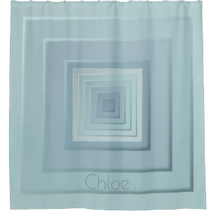 Classy Geometric Squares Shower Curtain