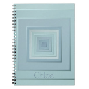 Classy Geometric Squares Spiral Notebook