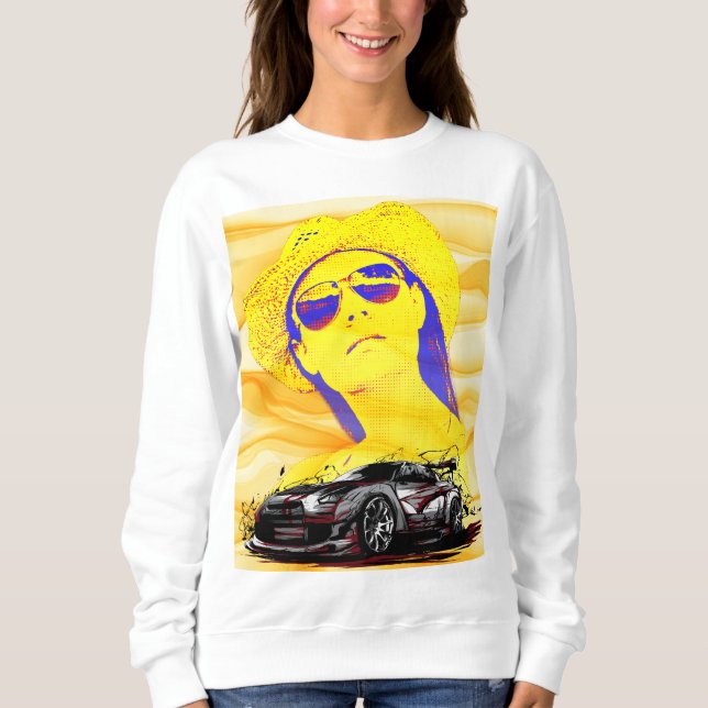 Classy Girl with Sunglasses Plus Size T-Shirt Mug Sweatshirt (Front)