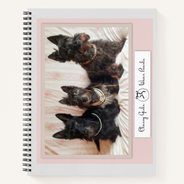 Classy Girls Wear Pearls Notebook (Front)