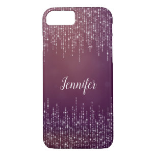 Classy girly String of lights purple personalised iPhone 8/7 Case