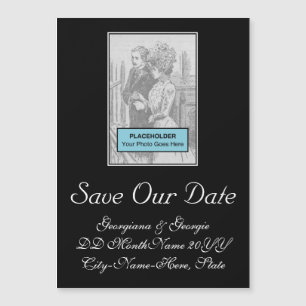 Classy, Glamourous "SAVE our DATE!" Magnetic Card