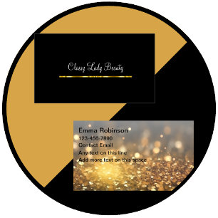 Classy Glitzy Beauty Business Cards