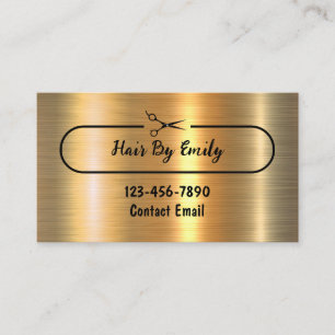Classy Glitzy Beauty Hairstylist Business Card
