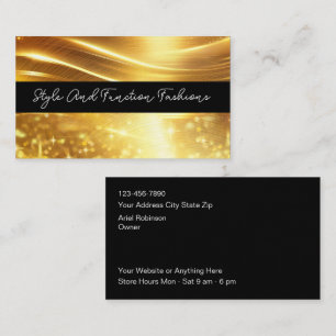 Classy Glitzy Fashion And Beauty Business Cards