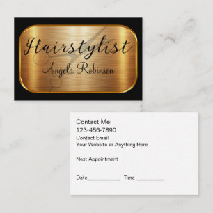 Classy Glitzy Hairstylist Beauty Business Cards 