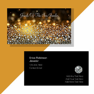 Classy Glitzy Jeweler Theme Business Cards