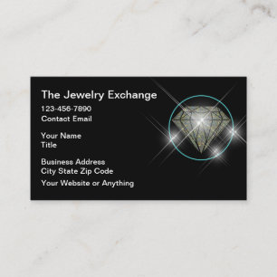 Classy Glitzy Jewellery Store Bling Business Cards