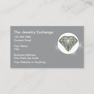 Classy Glitzy Jewellery Store Bling Business Cards