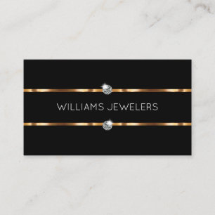 Classy Glitzy Jewellery Store Jeweller Business Ca Business Card