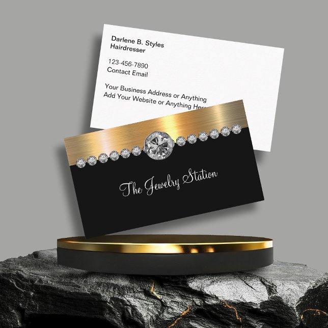 Classy Glitzy Jewellery  Theme Business Cards  (Creator Uploaded)