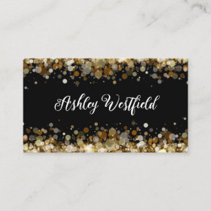 Classy Glitzy Monogram Business Cards 