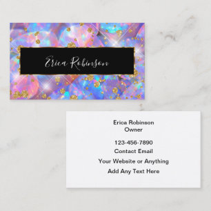 Classy Glossy Bling Monogram Business Cards