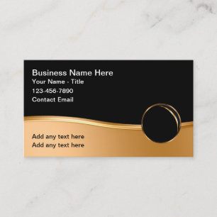 Classy Glossy Modern Business Gold Tone Card