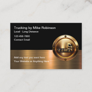 Classy Glossy Truck Driver Business Cards