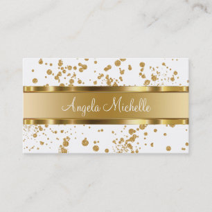 Classy Gold And White Professional Business Card