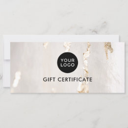Classy Gold Foil Business Gift Certificate/Voucher