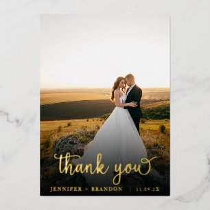Classy Gold foil Script overlayed thank you