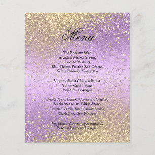 Classy Gold Glitter and Purple Lavender - Menu
