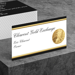 Classy Gold Investment Business Cards