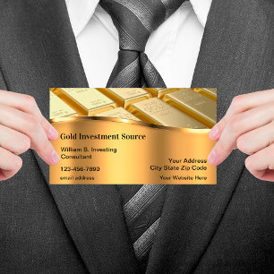 Classy Gold Investment Theme Business Cards