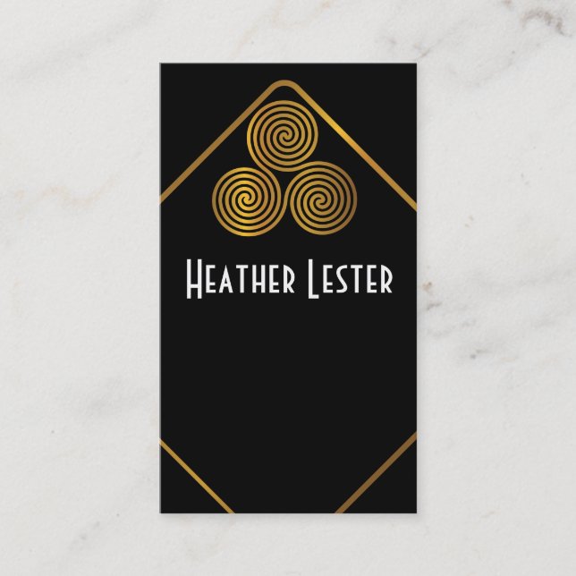 Classy Gold Logo Business Card (Front)