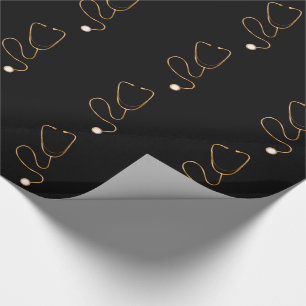 Classy Gold Medical Theme Wrapping Paper