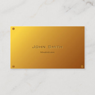 Classy Gold Plated Magician Business Card