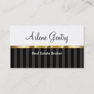 Classy Gold Real Estate Business Cards