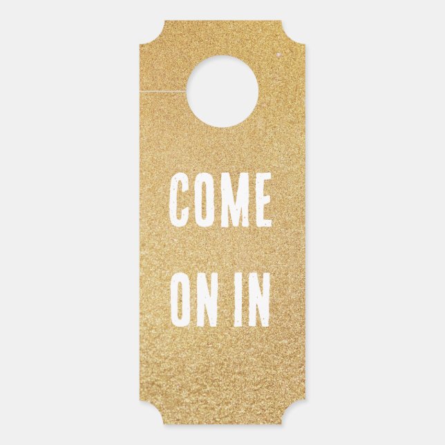 Classy Golden Duel Sided Door Hanger (Front)