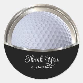 Classy Golf Event Theme Thank You Stickers